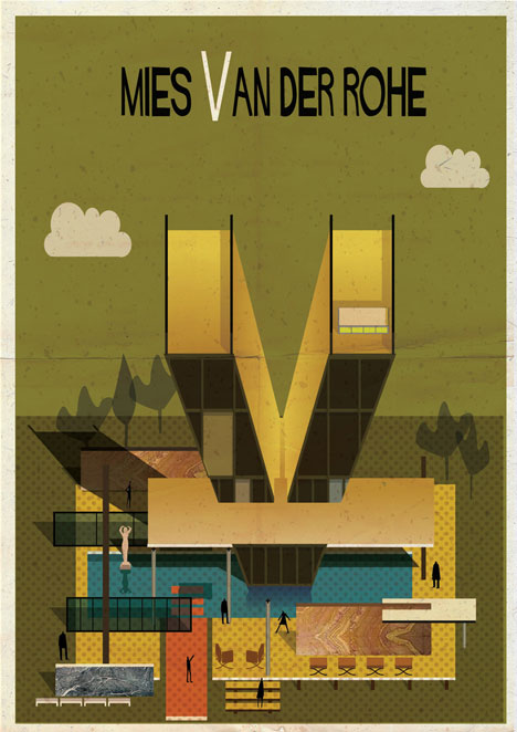 Archibet alphabet of architects by Federico Babina