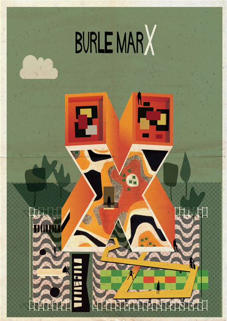 Archibet alphabet of architects by Federico Babina