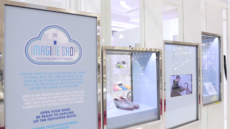 Outside the Imagine Shop at Selfridges