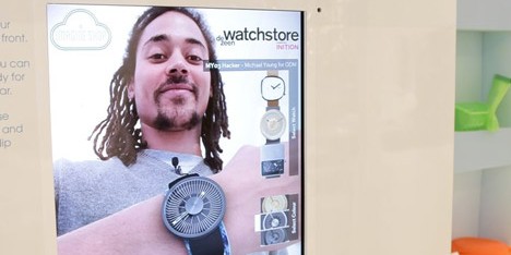 Augmented reality demonstratition at Dezeen's Imagine Shop at Selfridges