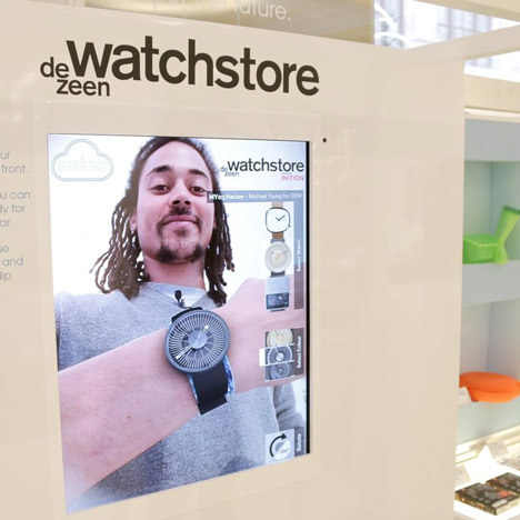 Augmented reality demonstratition at Dezeen's Imagine Shop at Selfridges