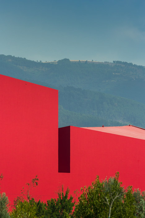 Casa das Artes bright red cultural centre by Future Architecture Thinking