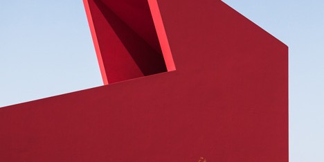 Casa das Artes bright red cultural centre by Future Architecture Thinking
