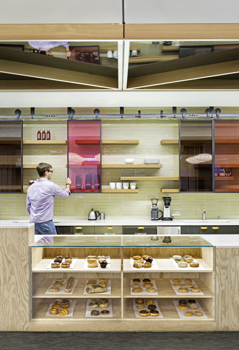 Cisco offices by Studio O+A features wooden meeting pavilions