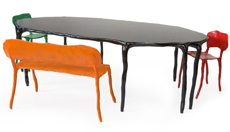Clay furniture by Maarten Baas