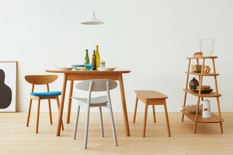 Cobrina wooden furniture collection by Torafu Architects
