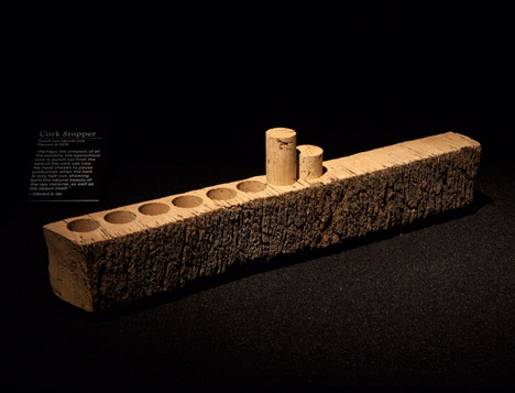 Cork stoppers at BarberOsgerby In The Making exhibition at London Design Museum