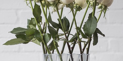 Crown Vase by Lambert Rainville creates freestanding flower arrangements