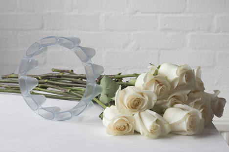 Crown Vase by Lambert Rainville creates freestanding flower arrangements