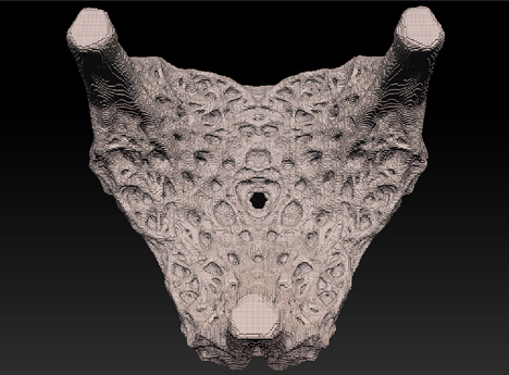 Daniel Widrig uses DIY 3D printing process to produce pixellated stool