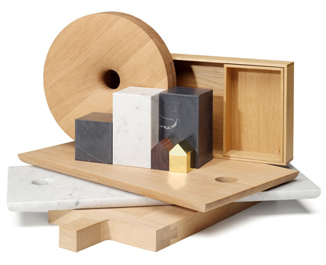 E15 unveils wood and marble home accessory collection