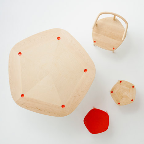 Five wooden furniture by Claesson Koivisto Rune for Matsuso T