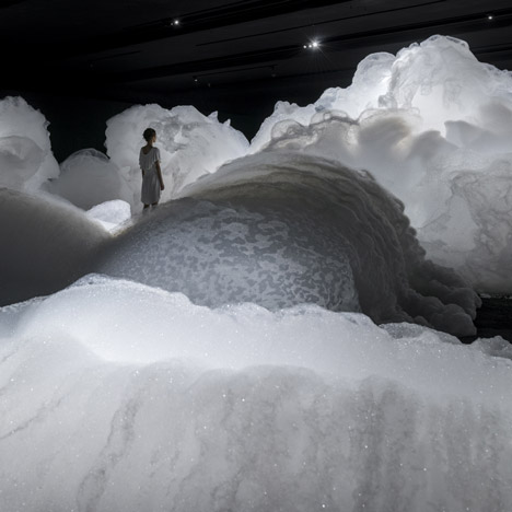 Kohei Nawa's Foam installation created a cloud-like landscape of soapy bubbles