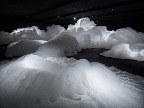 Kohei Nawa's Foam installation created a cloud-like landscape of soapy bubbles