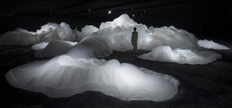 Kohei Nawa's Foam installation created a cloud-like landscape of soapy bubbles