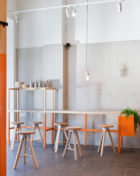 Foxes Den cafe by Hecker Guthrie references a chicken coop