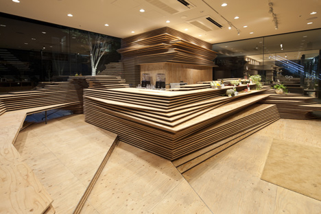 Gurunavi cafe and office by Kengo Kuma