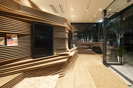 Gurunavi cafe and office by Kengo Kuma