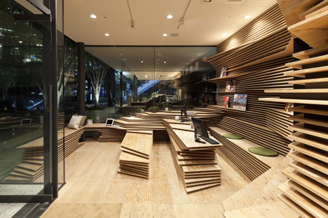 Gurunavi cafe and office by Kengo Kuma