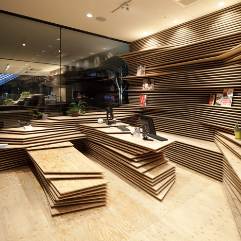 Gurunavi cafe and office by Kengo Kuma