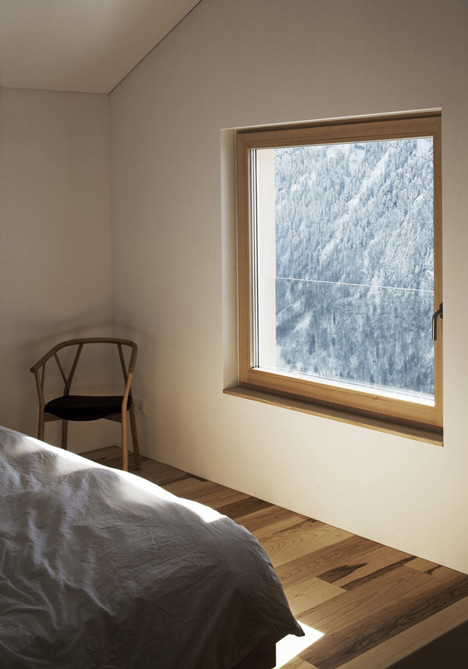 Bernardo Bader's Haus Fontanella is a chalet built from pine and spruce