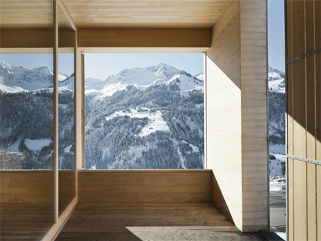 Bernardo Bader's Haus Fontanella is a chalet built from pine and spruce