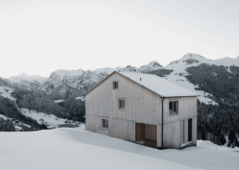 Bernardo Bader's Haus Fontanella is a chalet built from pine and spruce