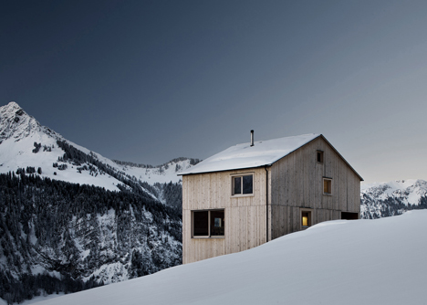 Bernardo Bader's Haus Fontanella is a chalet built from pine and spruce