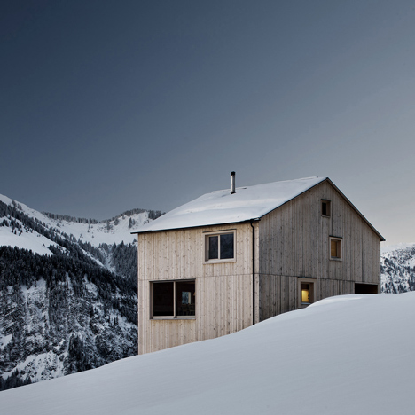 Bernardo Bader's Haus Fontanella is a chalet built from pine and spruce