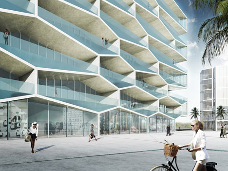 Honeycomb building by BIG