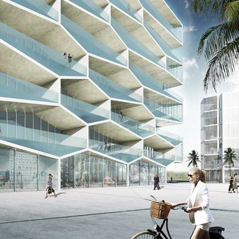 BIG designs honeycomb housing block for the Bahamas