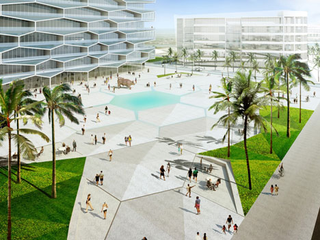 Honeycomb building by BIG