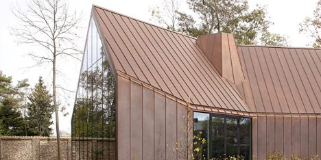 Copper-clad house by Graux & Baeyens will change colour over time