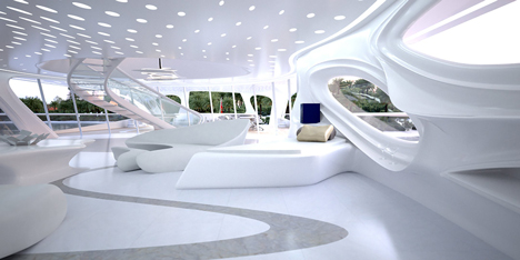 Jazz Unique Circle Superyacht by Zaha Hadid for Blohm and Voss