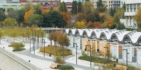 Krymskaya Embankment Moscow park by Wowhaus