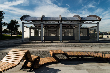 Krymskaya Embankment Moscow park by Wowhaus