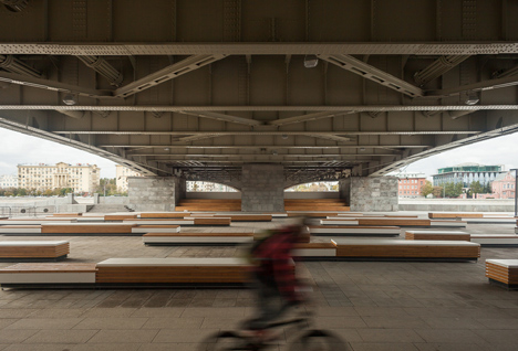 Krymskaya Embankment Moscow park by Wowhaus