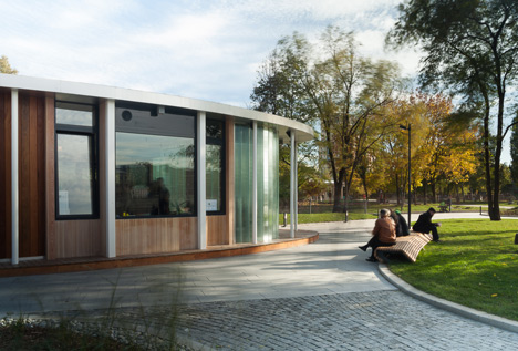 Krymskaya Embankment Moscow park by Wowhaus