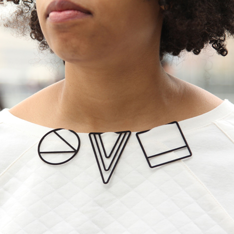 LessIs 3D-printed jewellery by Maria Jennifer Carew clips onto garments