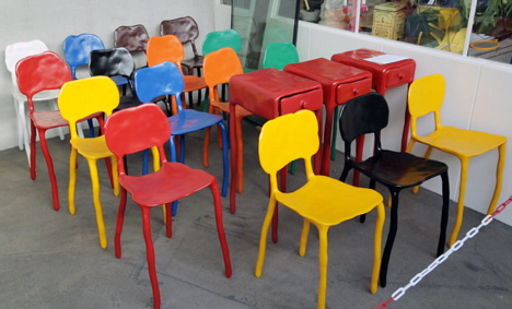 Clay furniture by Maarten Baas