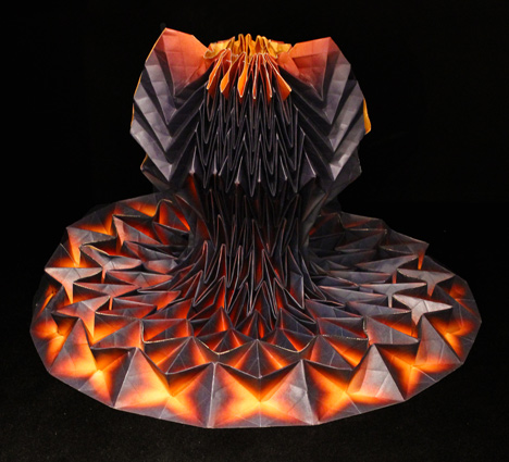 Origami dresses by Jule Waibel installed at Bershka stores in 25 cities