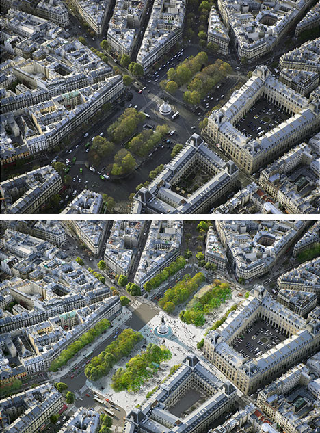 Place de la République and Monde & Médias Pavilion by TVK