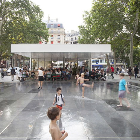 Place de la République and Monde & Médias Pavilion by TVK