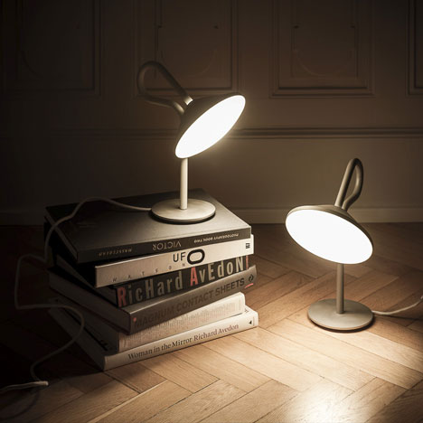 Round Lamp with a looping stem by Bao-Nghi Droste