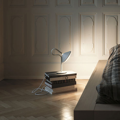 Round Lamp with a looping stem by Bao-Nghi Droste