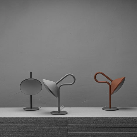 Round Lamp with a looping stem by Bao-Nghi Droste