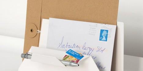 Sebastian Bergne folds metal sheet into Post Point letter holder