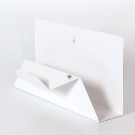 Sebastian Bergne folds metal sheet into Post Point letter holder