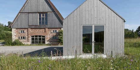 Small museum pavilion designed to resemble a rural shed by Von M