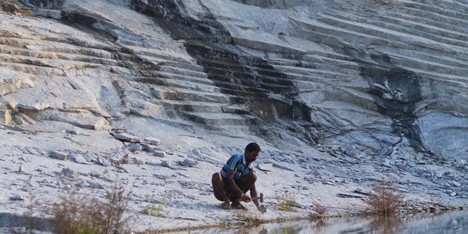 Stonecutters from a granite quarry in Tamil Nadu